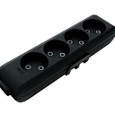 Колодка MULTI-LET SIYAH 4LU PRIZ KLEMENSLI 400-36451