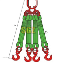 Четырехветвевой строп текстильный (паук), 4 м, 6 т