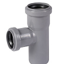 Тройник ПП для внутренней канализации 87° Ду 50х40 OSTENDORF