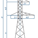 Опоры линий электропередачи У110-3Н+5