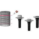 Воронка с корпусом из ПВХ и листвоуловителем V-PVC 110x450