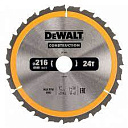 Пильный диск по дереву с гвоздями DEWALT, DT1952-QZ, 216 х 30 мм, 24 зубов