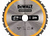 Пильный диск по дереву с гвоздями DEWALT, DT1952-QZ, 216 х 30 мм, 24 зубов