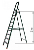 Алюминиевая стремянка 17009