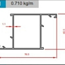 Профиль алюминиевый створки (Z - 6м.)