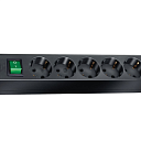 Удлинительная розетка Eco-Line с выключателем, 6-позиционная, черная 3м H05VV-F 3G1,5, 1159500400