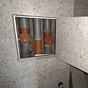 Люк под плитку "невидимка" настенный (трансформер)