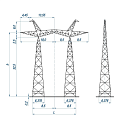 Опоры линий электропередачи ПС 750-1+10