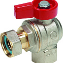 Кран шаровой полнопроходной с накидной гайкой для котлов угловой с внутренней резьбой ду 15 giacomini