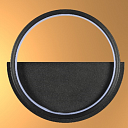 Бра LED Flush Wall Light Round Black 3000K TEKLED 151-19783