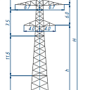 Опоры линий электропередачи 2П220-2Т-5,0