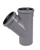 Тройник ПП для внутренней канализации Ду 125х125х45* OSTENDORF