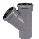 Тройник ПП для внутренней канализации Ду 125х125х45* OSTENDORF