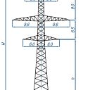 Опоры линий электропередачи 3П330-2Т-11,5