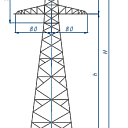 Опоры линий электропередачи 1У 330-3+10