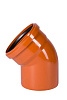 Отвод ПВХ для наружной канализации 45° Ду 160 OSTENDORF