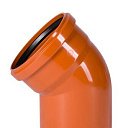 Отвод ПВХ для наружной канализации 45° Ду 160 OSTENDORF