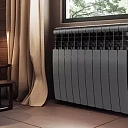 Алюминиевый секционный радиатор caliente akfa comfort, цветной