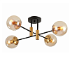 Люстра 1026 AMBER Glass 4xE27 40Вт (TEKAVIZE) 159-17426