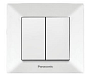 Выключатель двухклавишный Arkedia B-Z KOMUTATOR 00 09-2WH PANASONIC 120sht 