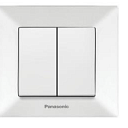 Выключатель двухклавишный Arkedia B-Z KOMUTATOR 00 09-2WH PANASONIC 120sht 