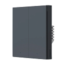 Умный настенный выключатель с нейтралью Aqara H1 Графит 2 клавишный