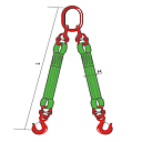Двухветвевой строп текстильный, 8 м, 3 т