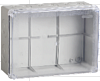 Коробка КМ41255 распаячная для о/п 100х100х50 мм IP44 (RAL7035, 6 гермовводов, защелкивающаяся крышк (48 шт)