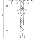 Опоры линий электропередачи ПС110-4