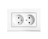Розетка двойная без заземления 91400055 Linnera S