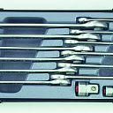 Набор рожково-накидных ключей трещоточных, отогнутых + адаптеры  FORCE 5164