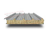Кровельные сэндвич панели с минватой 120 ral 9006 серый