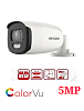Видеокамера цилиндрическая Full HD 5 МП "Hikvision DS-2CE10HFT-F" 24/7, Full time, ColorVu