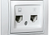 MIRA Розетка телефонная евро белый с белой вставкой