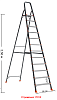 Алюминиевая стремянка 17012
