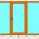 Окно-2_3 Ламинированый ПВХ 6000