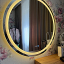 Умное зеркало, золотое 04, 70х70 см