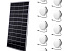 LED cветильник 100 W на солнечных панелях 5ти-комплектный