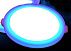 Светильник круглый LED PANEL (AKRIL) dual color 18+6 W белый + синий