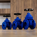 Задвижка чугунная с обрезиненным клином SWEM