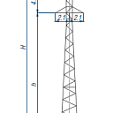 Опоры линий электропередачи П110-4+4