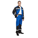 Костюм рабочий летний мужской л21-КБР с СОП васильковый/черный