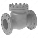 Клапан обратный поворотный ДУ50, РУ16 МПА ; 19с19нж с КОП