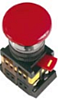 Кнопка AEAL22 "Грибок"с фиксацией красный d22мм  240В 1з+1р  IEK