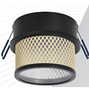 Светильник потолочный 222203, 1xGU10, черный+золото, Φ77x50 мм (TEKLED), артикул 172-03266