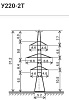 Стальная высоковольтная опора У220-2т