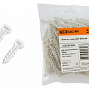 Дюбель-хомут ДХП-8 для плоского кабеля 5-8мм нейлон белый (100шт) TDM