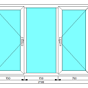 Окно-3_3 ПВХ 6000