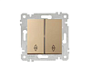 Mutlusan RITA Выключатель 2-клав. (старинное золото)