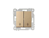 Mutlusan RITA Переключатель 2-клав. (старинное золото)